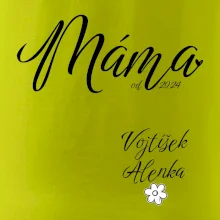 Máma od roku + jména dětí dole vlevo