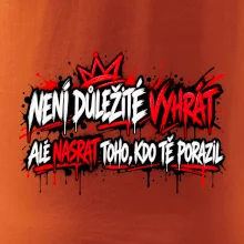 Není důležité vyhrát - pouliční graffiti s červenými tahy