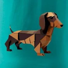 Jezevčík - slepený z papíru