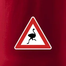 Dopravní značka - Pozor pštros