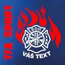 TFA Sport SDH (červený oheň) - Vlastní nápis