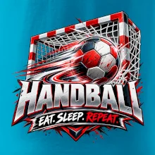 Házenkářský míč v brance eat sleep repeat