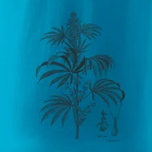 Konopí kytka černobílá