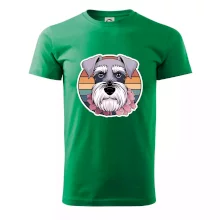 Knírač - fenka a květiny