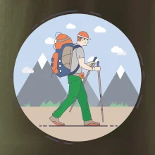 Barevný párový motiv na hory