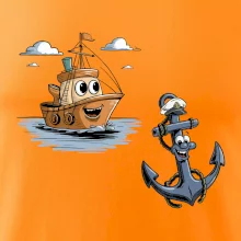 Parové triko - Loď a kotva