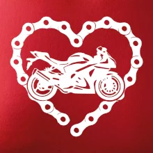 Moto srdce řetěz - silniční