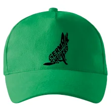 Německý ovčák sedící napis