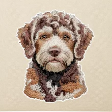 Lagotto romagnolo vyšívaná hlava