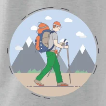 Barevný párový motiv na hory