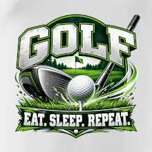 Golfová hůl s míčkem eat sleep repeat