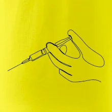 Ruka a injekce jedním tahem