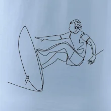 Surfař na vlně jedním tahem