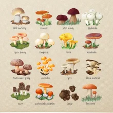 Atlas hub - triko s houbami