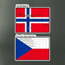 Norská a česká vlajka