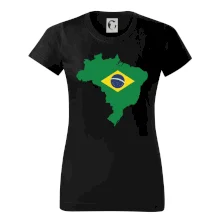 Brazílie vlajka v mapě