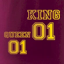 King - Queen - 01 dres - zlatý potisk