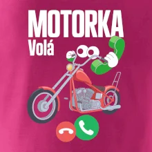 Karikatura motorka chopper volá