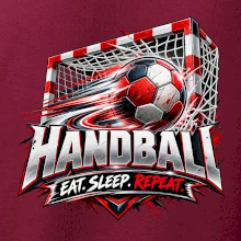 Házenkářský míč v brance eat sleep repeat