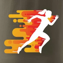 Běhání - oranžová žena