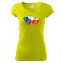 Česká vlajka v obrysu republiky