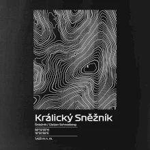 Králický Sněžník - vrstevnice v obdélníku