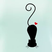 Zamilovaná kočka ležící