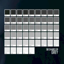50 barevných odstínů šedi