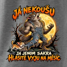 Vlkodlak s čivavou vyje na měsíc