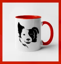 Border kólie obrys hlavy