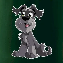 Knírač kreslený sedící