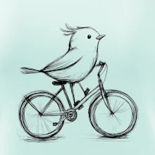 Ptáček na kole