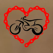 Moto srdce řetěz - enduro