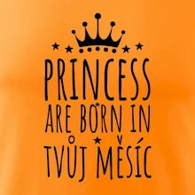 Princesses are born in (vlastní nápis měsíc narození)
