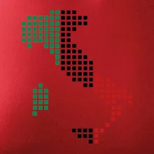 Itálie obrys vlajka