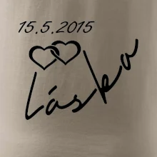 Mikina láska s datumem na rukávu