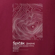 Špičák - vrstevnice v obdélníku