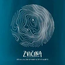 Zvičina - vrstevnice v kruhu