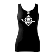 Lev s hokejkou v tlamě