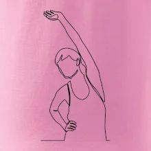 Protahující se žena jedním tahem