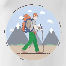 Barevný párový motiv na hory