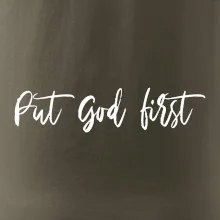Put God first psací nápis