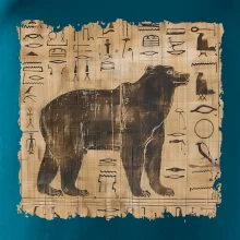 Egyptské hieroglyfy medvěd