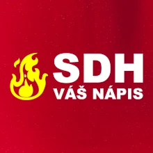 SDH nápis (oheň, název sboru - vlastní nápis)