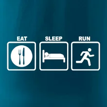 Eat sleep run čtverce