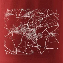 Černobílá mapa Kladno