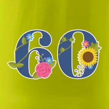 Květinové číslo kreslené - 60