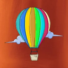 Horkovzdušný balon v oblacích