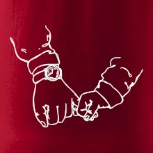 Táta a syn ruce obrys