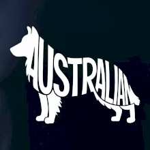 Australský Ovčák - nápis v těle